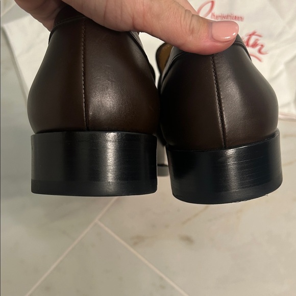 Christian Louboutin Dark Brown Leather Loafers - Picture 8 of 8